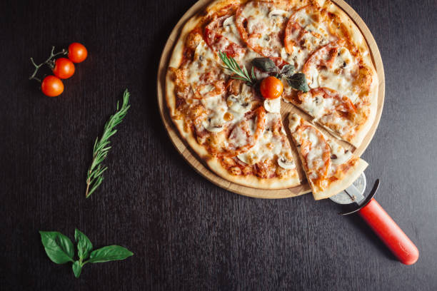 istock Italian meat pizza on the Board 1142803895
