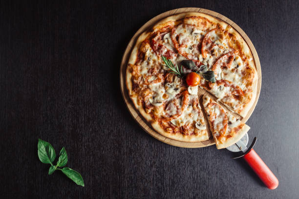 istock Italian meat pizza on the Board 1142804116