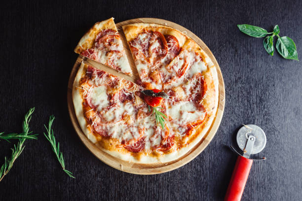 istock Italian meat pizza on the Board 1142805930