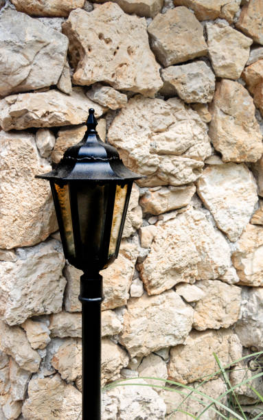 Antique garden floor lamp, steampunk Victorian style