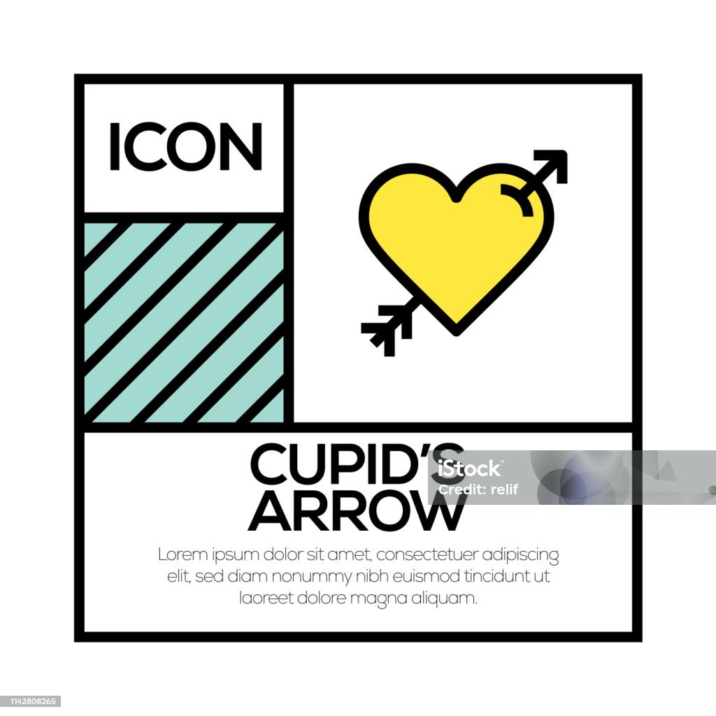 CUPID'S ARROW ICON CONCEPT Abstract stock vector