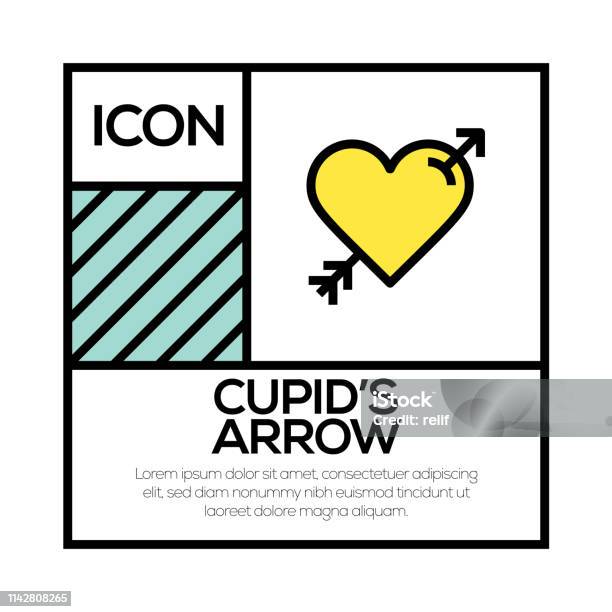 Cupids Arrow Icon Concept Stock Illustration - Download Image Now - Abstract, Angel, Archery