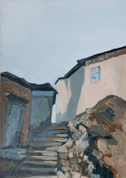 istock the old stone houses and narrow streets 1142808997