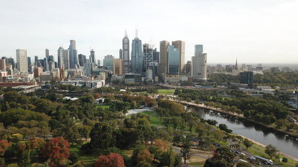 istock Melbourne city skyline in autumn 1142810273