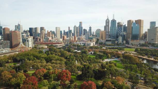 istock Melbourne city skyline in autumn 1142810285