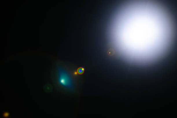 istock Abstract Natural Sun flare or Far star on the black background 1142810770
