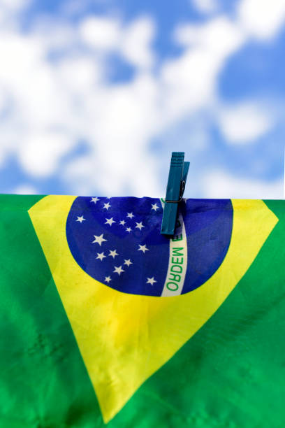 istock Brazilian Flag on a Clothesline 1142814071
