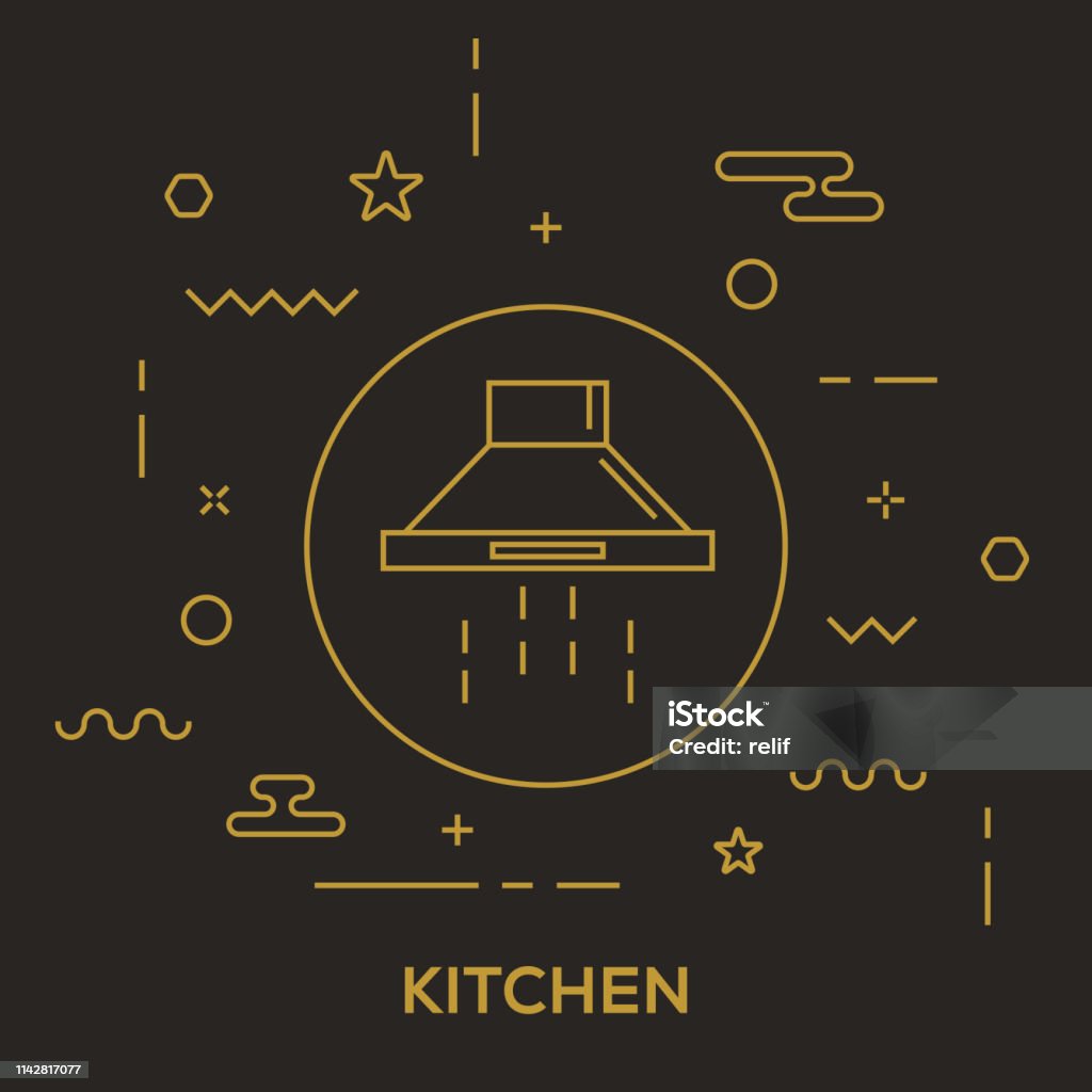 Abstract Kitchen Graphic Kitchen Concept Stock Illustration - Download Image Now - Abstract ...