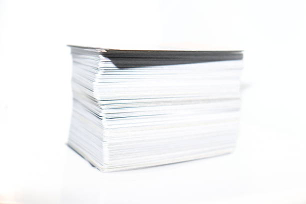 istock Close up of stack of cards 1142819719
