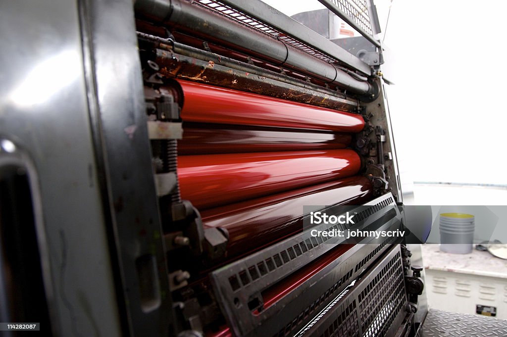 Magenta Rollers...  Computer Printer Stock Photo