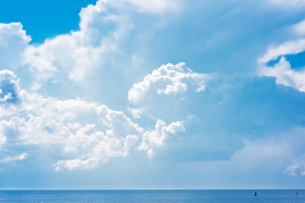 istock Beautiful white cumulonimbus clouds 1142821326