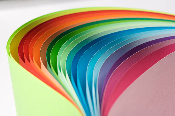 papier rainbow. - colors paper color image multi colored stock-fotos und bilder