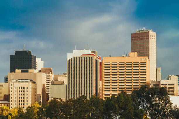 istock Adelaide city skyline view 1142822006