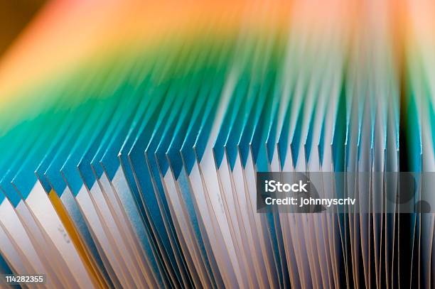 Colourful French Folded Pages Stock Photo - Download Image Now - Document, Brochure, Abstract