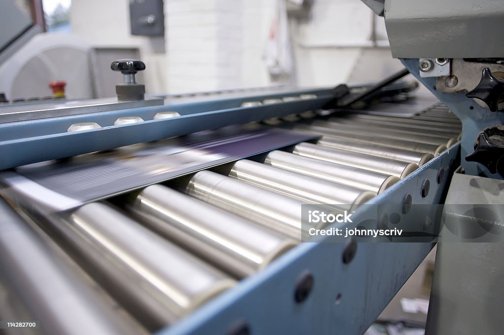 Falten-Maschine In Bewegung. - Lizenzfrei Buch Stock-Foto