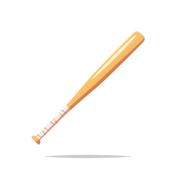 Baseball bat vector isolated illustration Vector element baseball bat stock illustrations