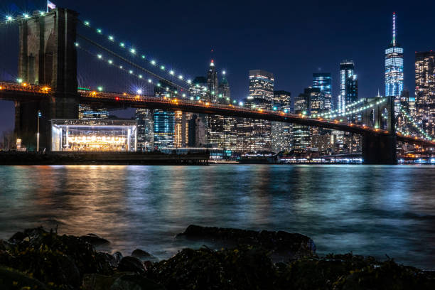istock Brooklyn Bridge Cove Night 1142829769