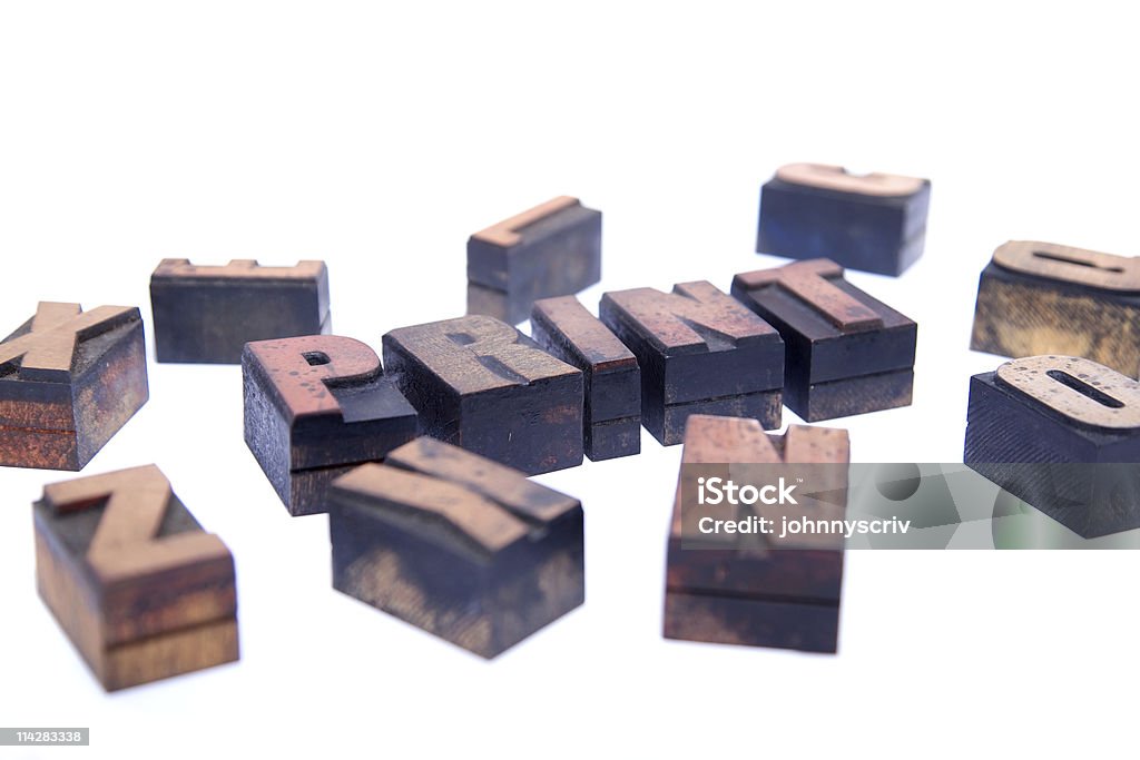 Stampa blocchi. - Foto stock royalty-free di A forma di blocco