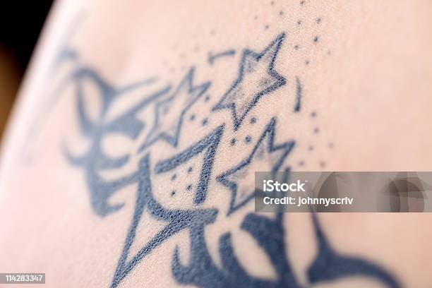 Tatuaggio Stelle - Fotografie stock e altre immagini di Motivo tribale - Motivo tribale, Tatuaggio, A forma di stella