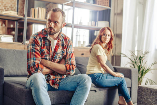 istock Woman is looking away from angry man 1142838272