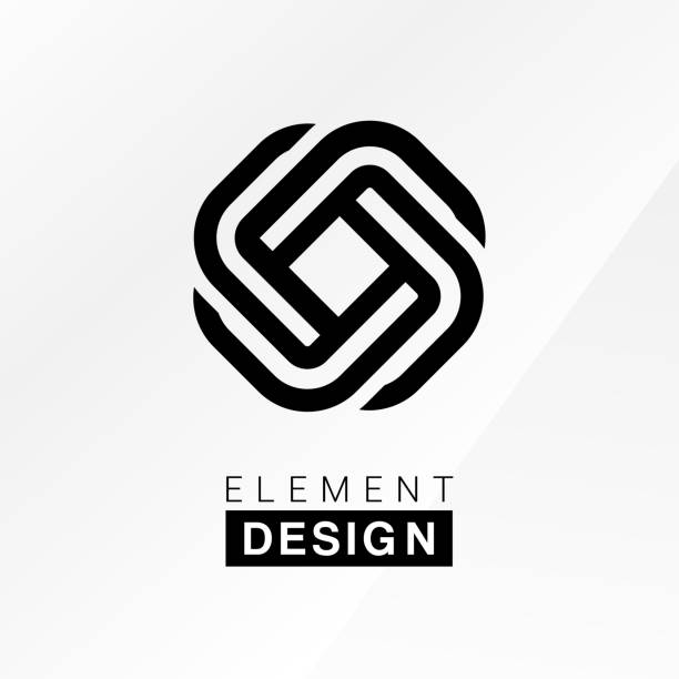 Element Design Vector illustration of the element design in black colors. corporate logo stock illustrations