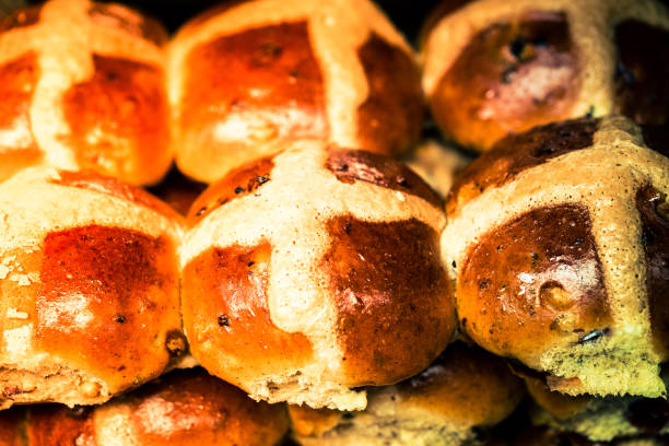 Three Home made Hot Cross buns.