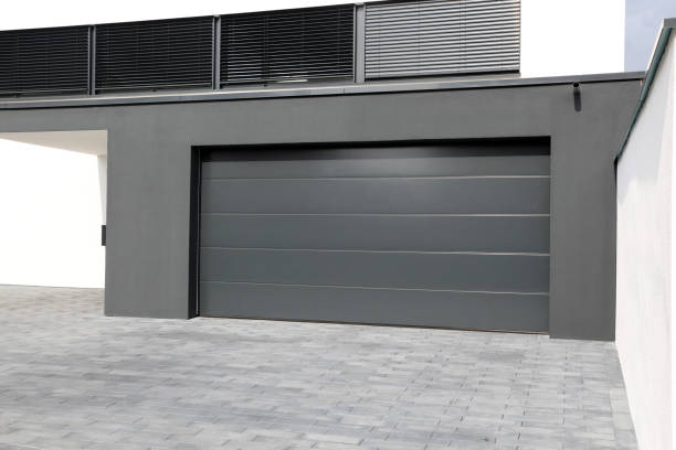 istock Modern new garage door (sectional door) 1142853492