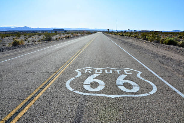 istock Route 66 sign on the road 1142854066