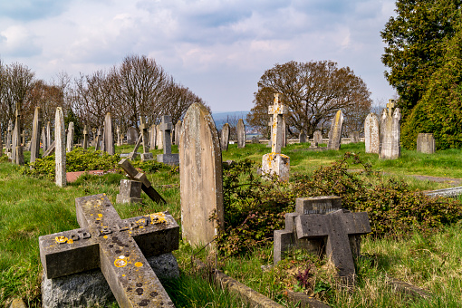 A general view of old graves at Hastings Cemetery
