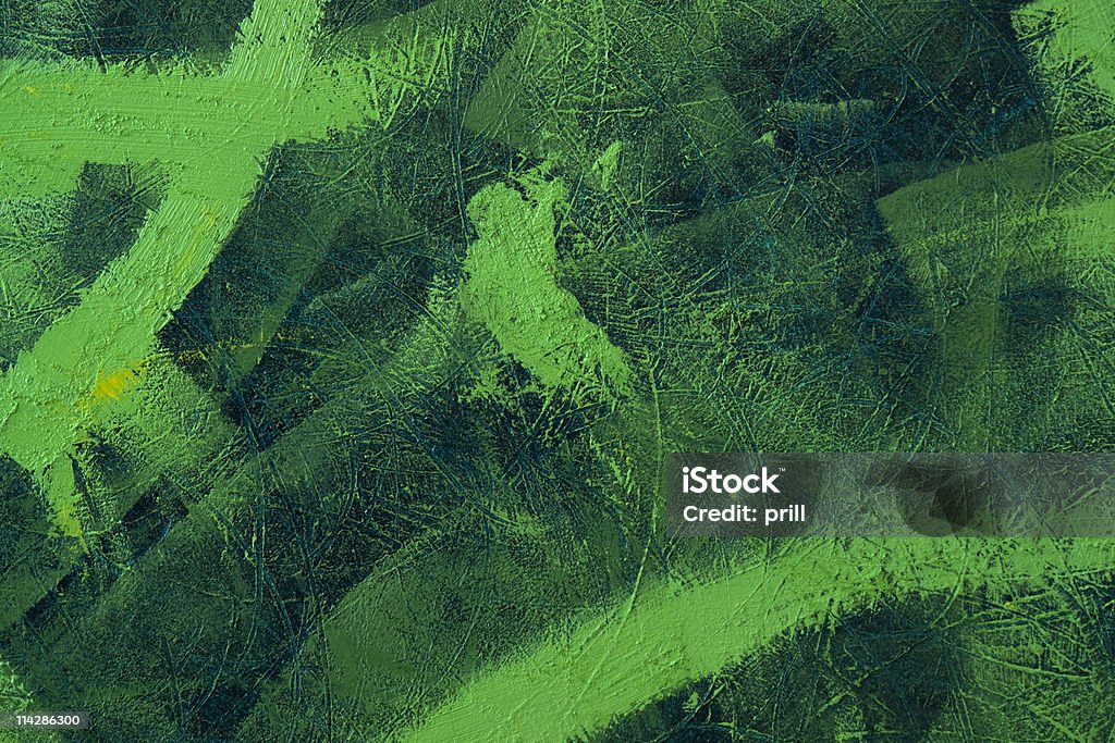 Abstracto verde cepillo trazos pintado - Ilustración de stock de Abstracto libre de derechos