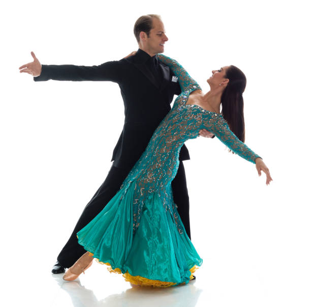 istock Attractive ballroom dancers 1142863095