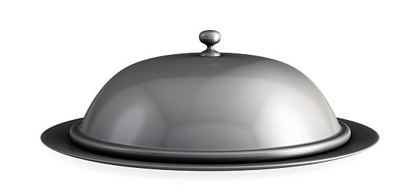 istock Silver tray for food 114286640