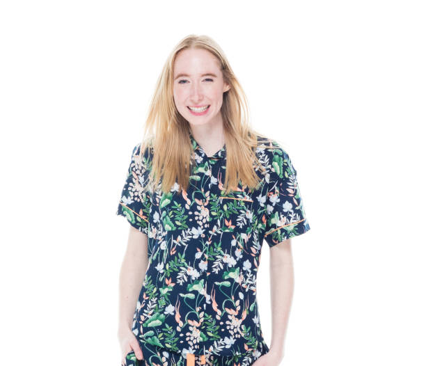 istock Attractive female in pajamas 1142867263