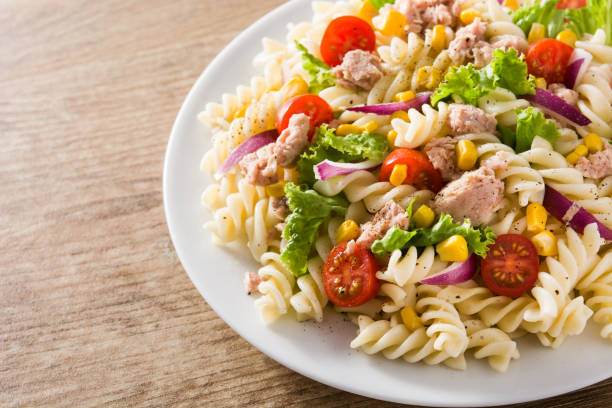 istock Pasta salad with vegetables and tuna 1142870364