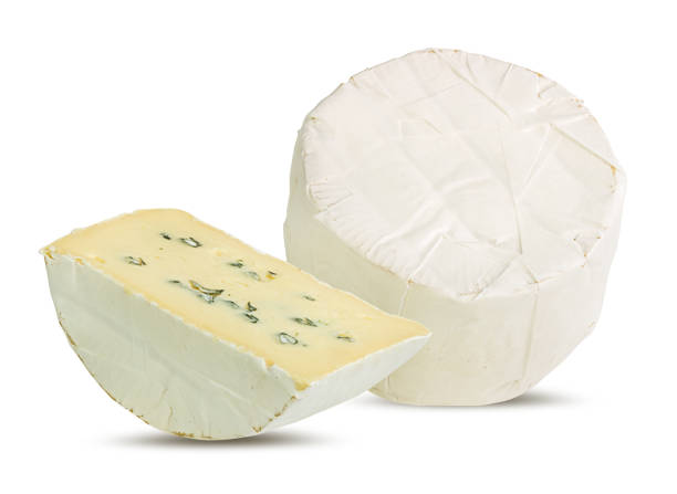 istock Halved white mold cheese isolated on white background 1142881532