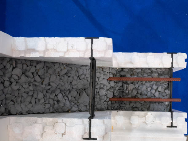 istock styrofoam blocks with armored concrete inside - building under construction 1142883711
