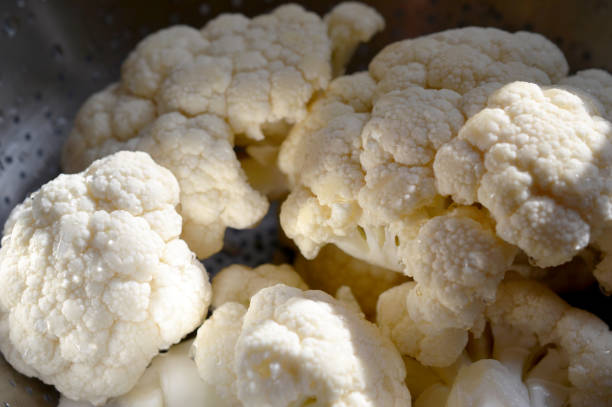 istock Cauliflower in a metal strainer. 1142885139