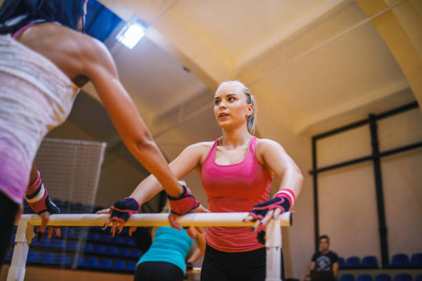 istock Diverse group of women training ballet together 1142886831
