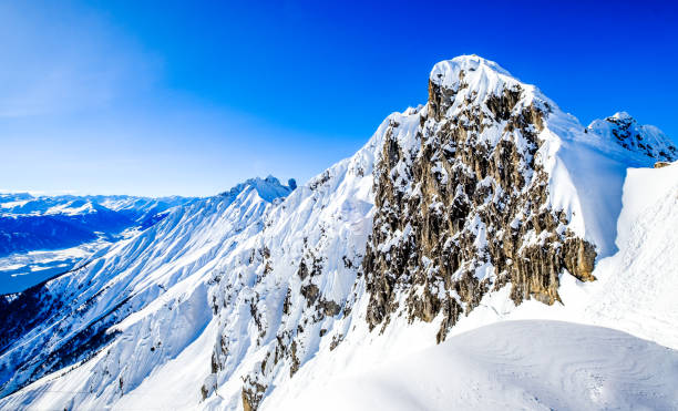 famous inn valley and innsbruck in austria - nordkette mountain
