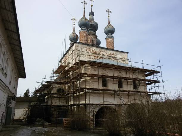 istock Yuriev Polsky, Russia, Mikhailo-Arkhangelsky monastery, cold spring. 1142895310