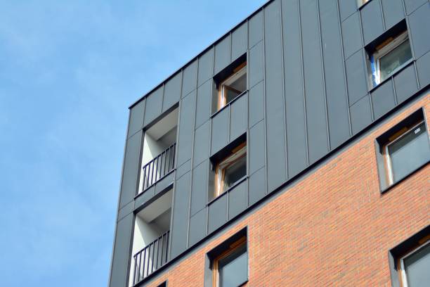 istock Modern condo building with huge windows 1142896347
