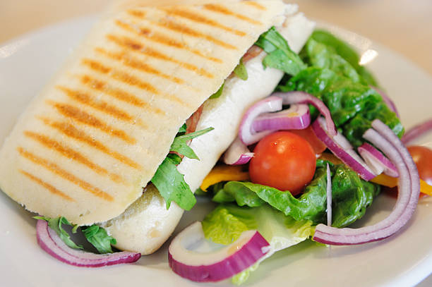 istock Grilled Sandwich with Salad 114289671