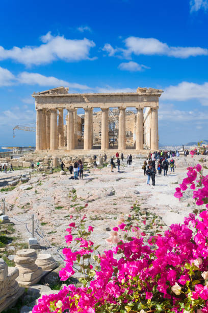 templo do parthenon, atenas - antiquities acropolis athens greece greece - fotografias e filmes do acervo