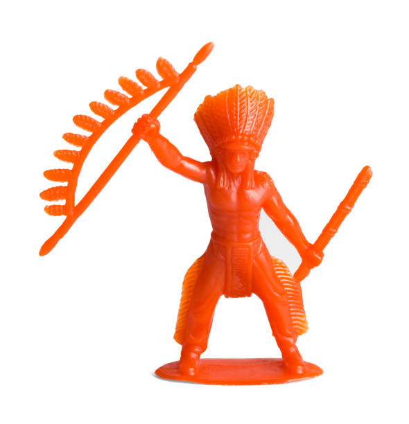 istock Red Plastic Indian Toy Figure 1142899099