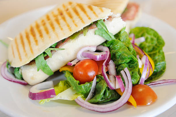 istock Grilled Sandwich (Panini) with Salad 114289987