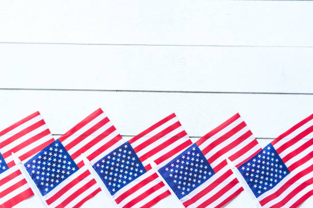 istock Fourth of July flag display 1142901196