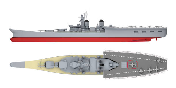 istock aircraft carrier side and top view isolated on white 1142904375