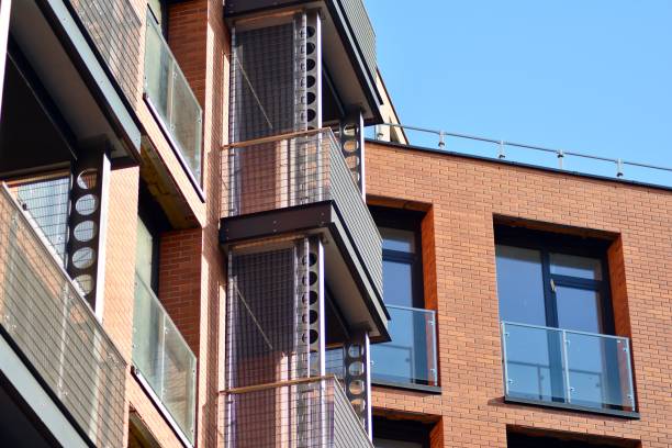 istock Modern condo building with huge windows 1142904755