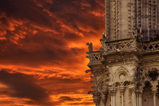 Cathedral Notre Dame Paris stock photo