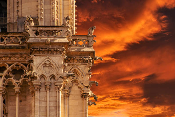 Cathedral Notre Dame Paris stock photo